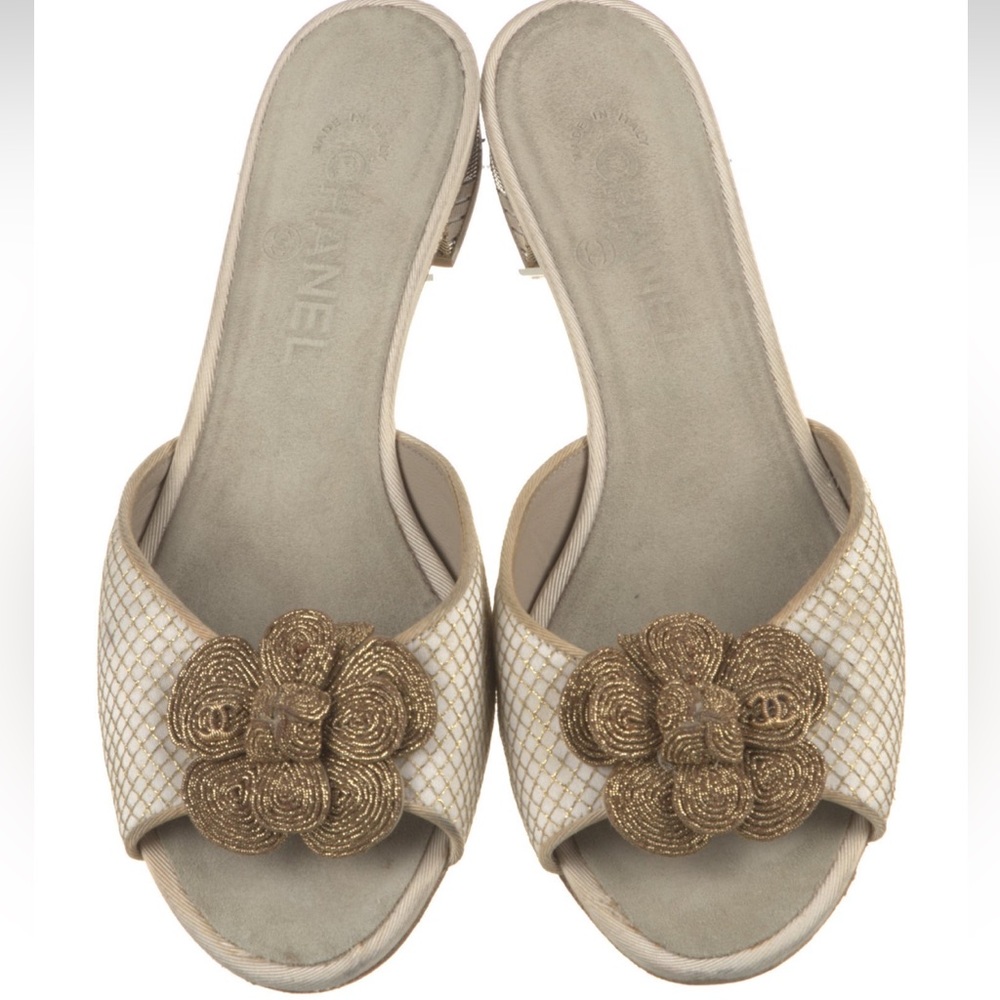 Chanel Size 38.5 Interlocking CC Logo Slides - Picture 4 of 11